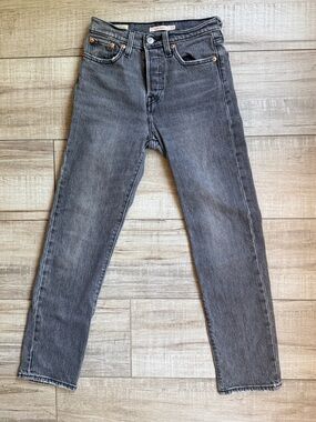 Levi's Wedgie Straight Jeans Light Grey Wash 23